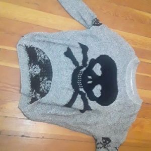 S/M Oversized skull sweater